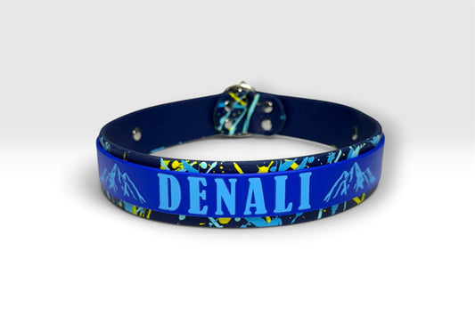 Slip collar — Denali, blue over navy splatter